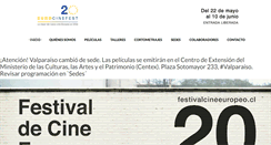 Desktop Screenshot of festivalcineeuropeo.cl